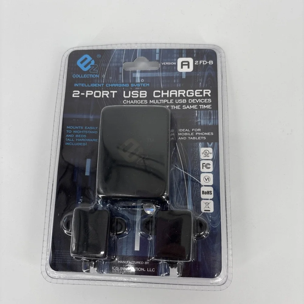 EZ Collection 2 Port USB Charger New In Box